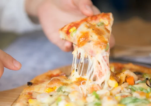 음식이 즐기고 있음을 보여줍니다.