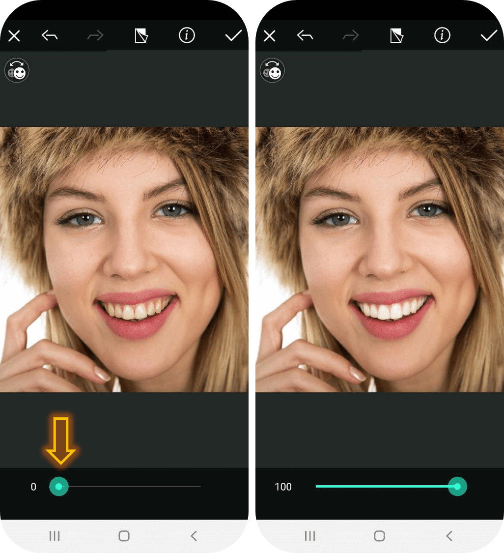 Blanchir ses dents sur une photo avec une application mobile - 4