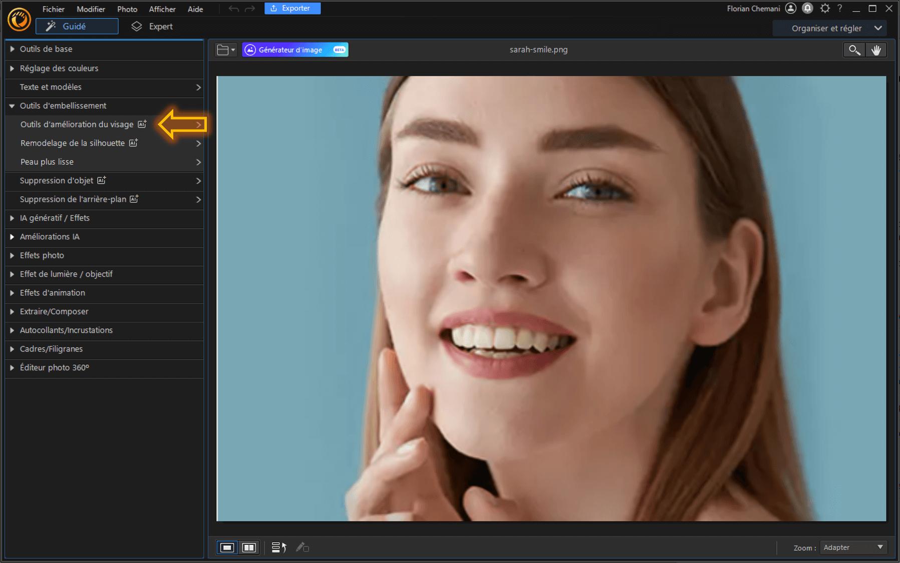 Blanchir ses dents sur une photo avec un logiciel PC - 3