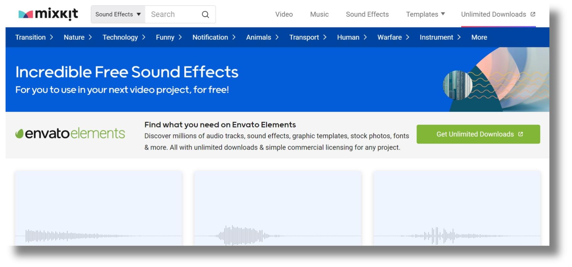 免費音效素材網站推薦 Mixkit