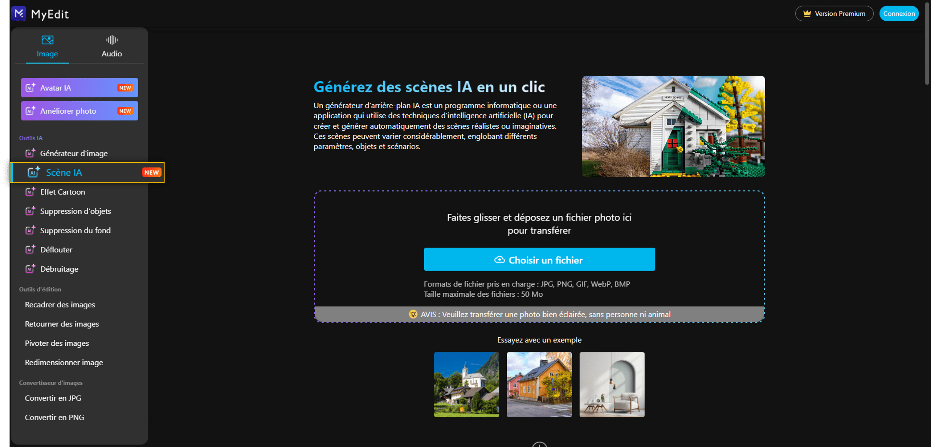 Transformer une photo en dessin en ligne avec MyEdit