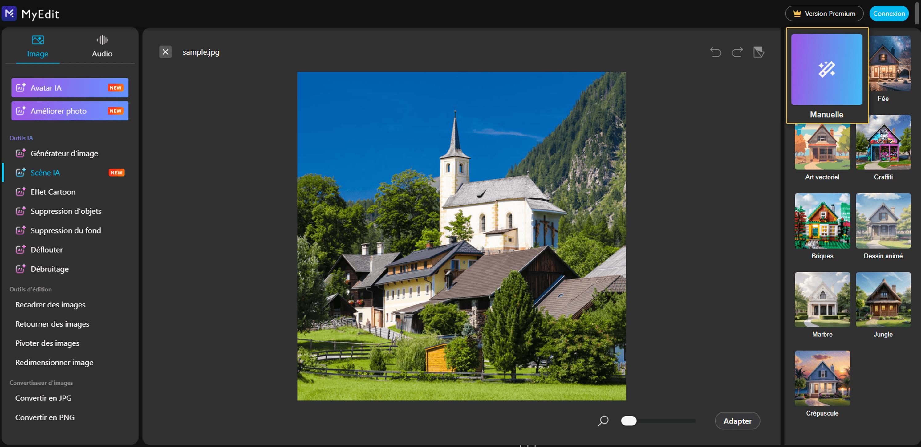 Transformer une photo en dessin en ligne avec MyEdit