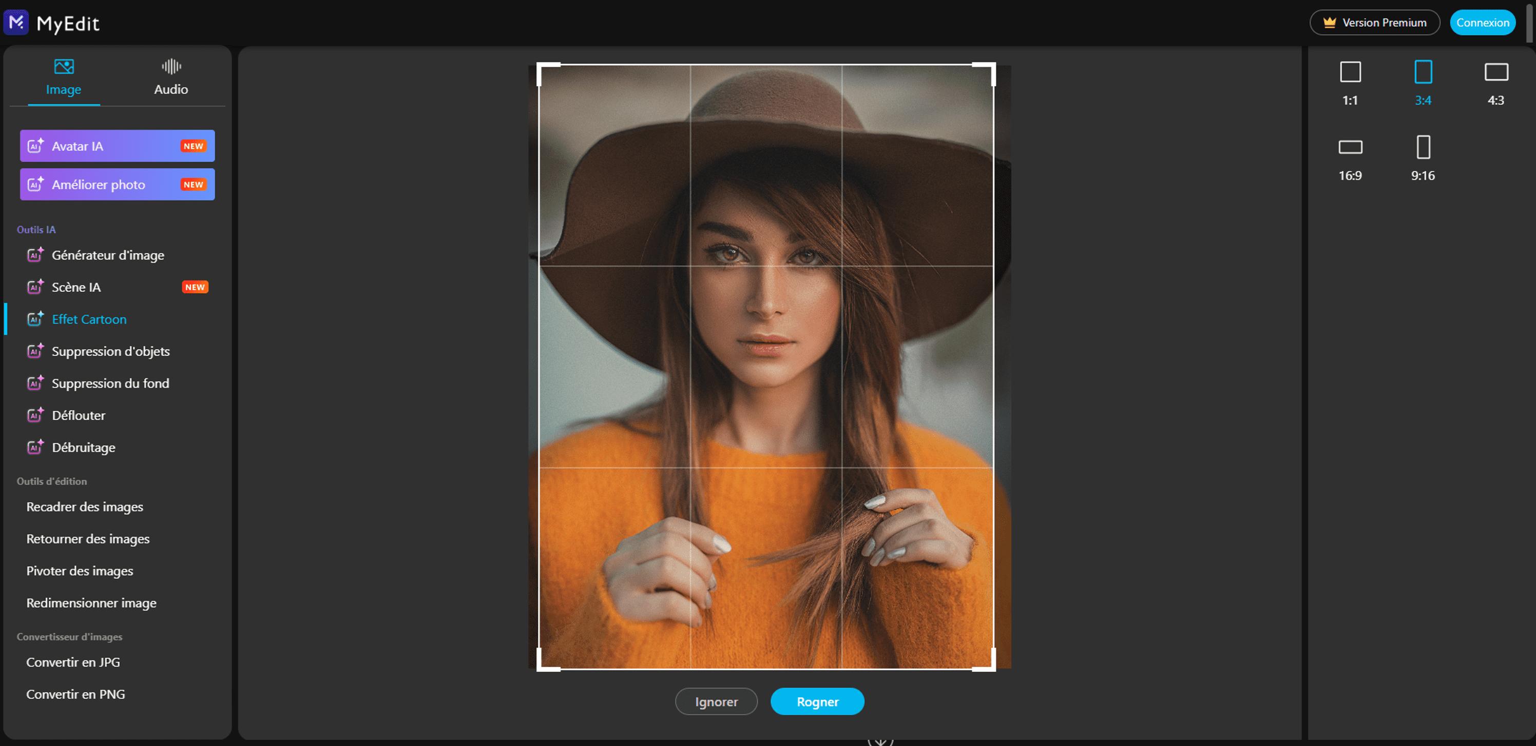 Transformer une photo en dessin en ligne avec MyEdit