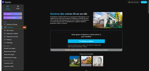 Transformer une photo en dessin en ligne avec MyEdit