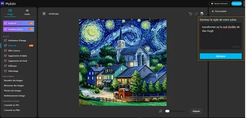 Transformer une photo en dessin en ligne avec MyEdit