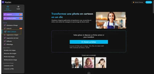 Transformer une photo en dessin en ligne avec MyEdit