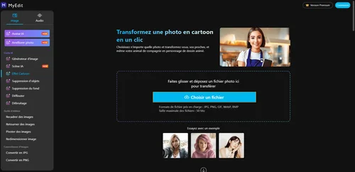 Transformer une photo en dessin en ligne avec MyEdit