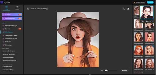 Transformer une photo en dessin en ligne avec MyEdit