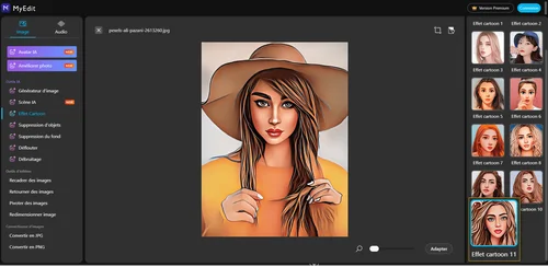 Transformer une photo en dessin en ligne avec MyEdit