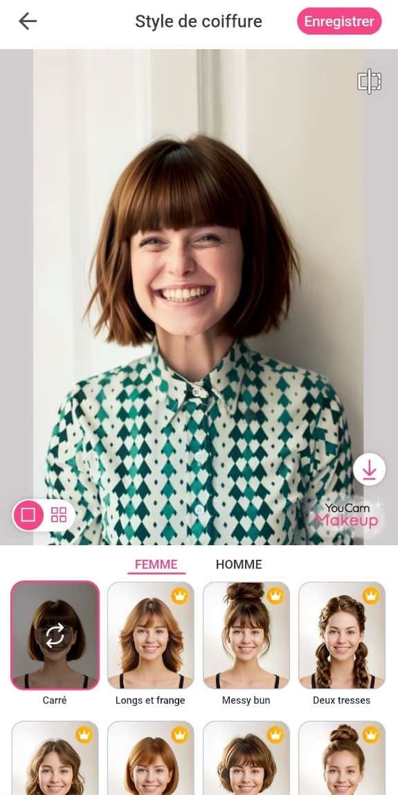 YouCam Makeup coiffure virtuelle