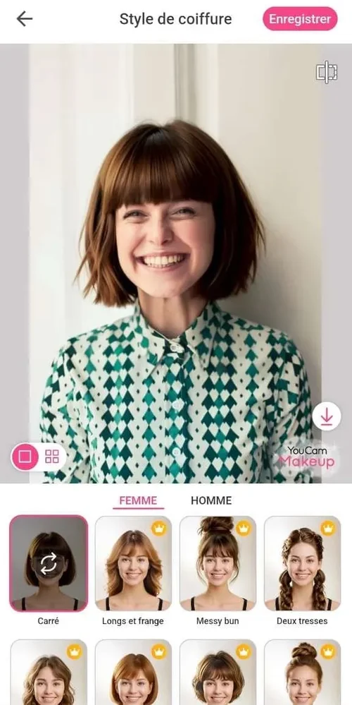 YouCam Makeup coiffure virtuelle