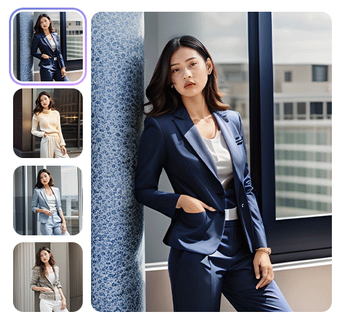 AI 形象照換多種穿搭風格