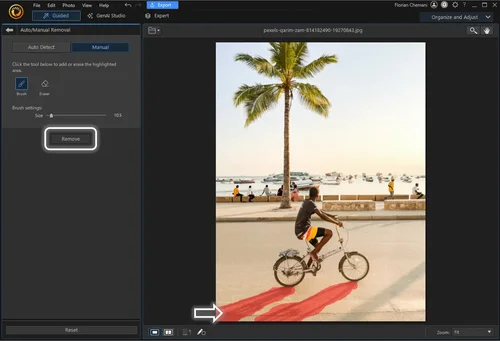 Remove Shadow from photo with a software - Step 3