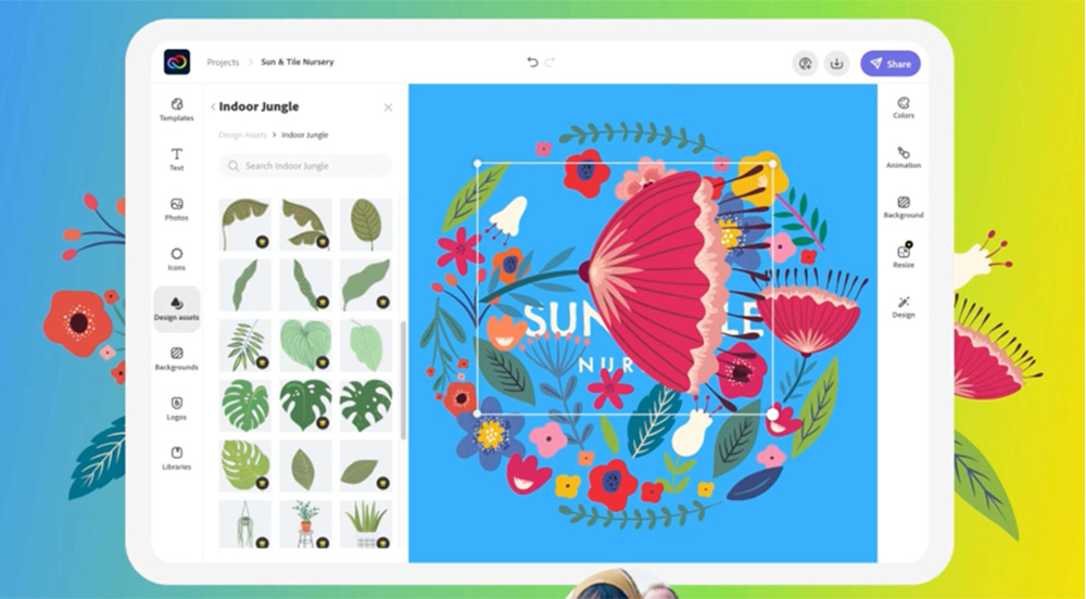 Adobe Express Interface