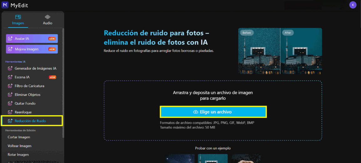 Cómo reducir el ruido de una imagen online