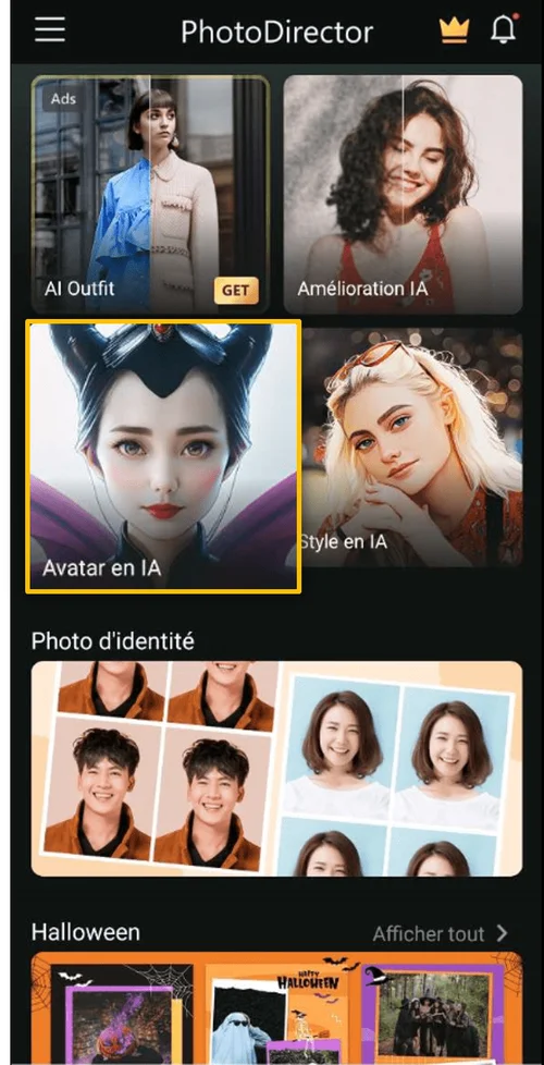 Créer un avatar avec filtre d'Halloween