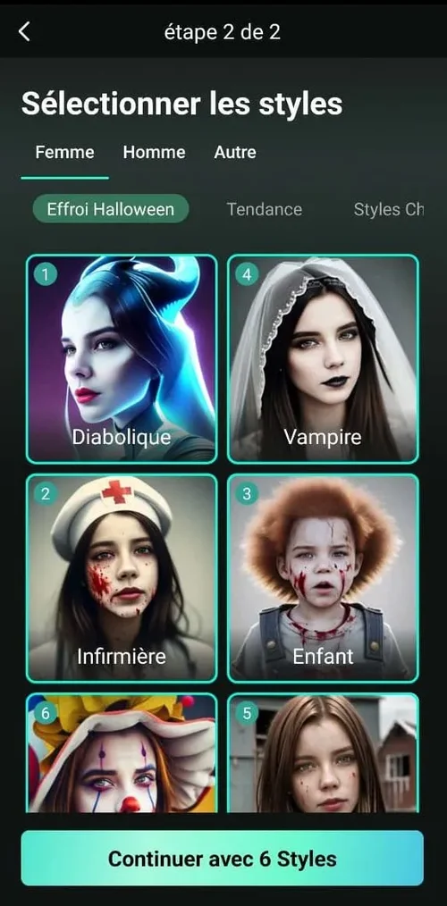 Créer un avatar avec filtre d'Halloween