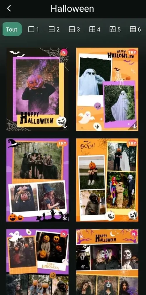 modèle collage halloween