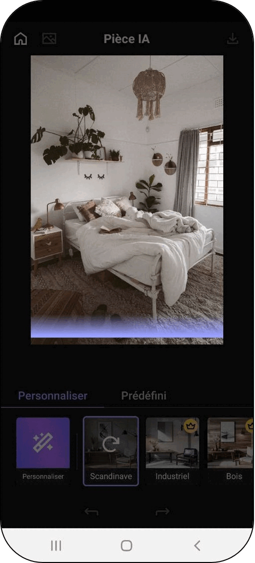 Décorer une pièce via IA avec l'application de décoration d'intérieur MyEdit App