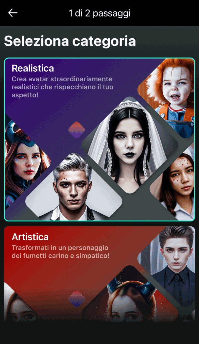 PhotoDirector - Seleziona gli stili