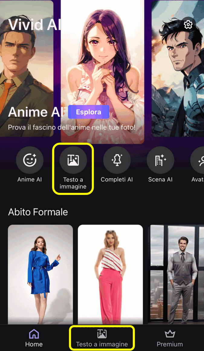 Creare immagini AI con MyEdit App