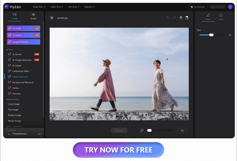 Myedit remove people screenshot gif