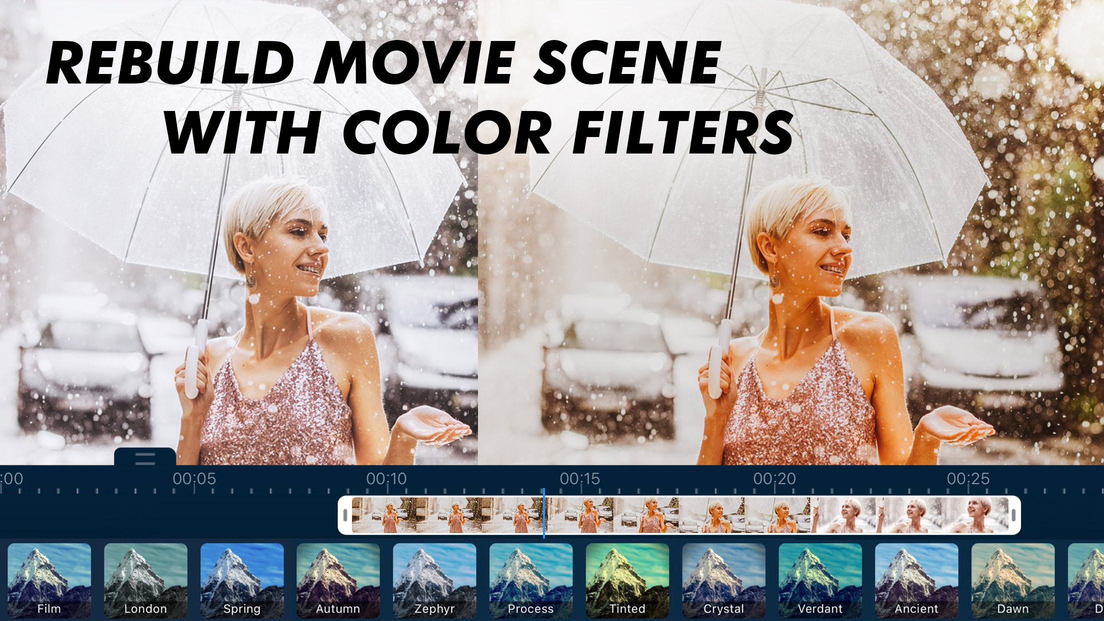 內建製作婚禮影片的多款動態標題範本,且支援 4K 影片