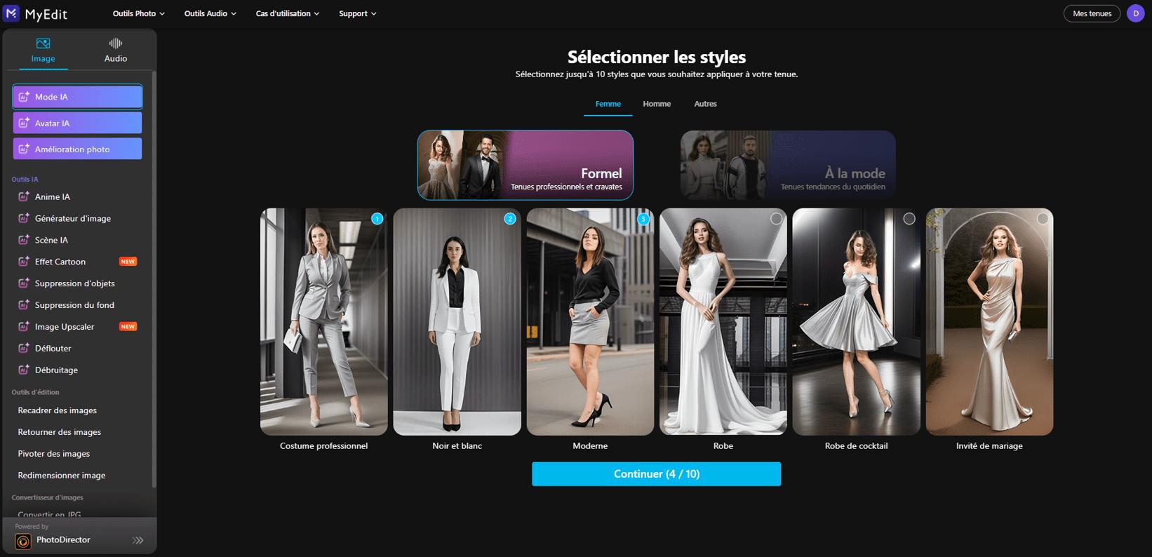 Créer une photo pour CV avec MyEdit