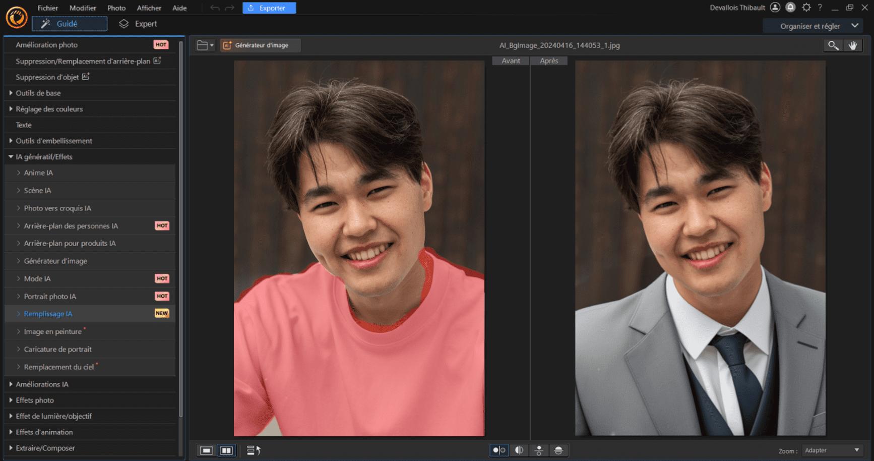 Créer une photo de CV professionnelle avec le logiciel PhotoDirector