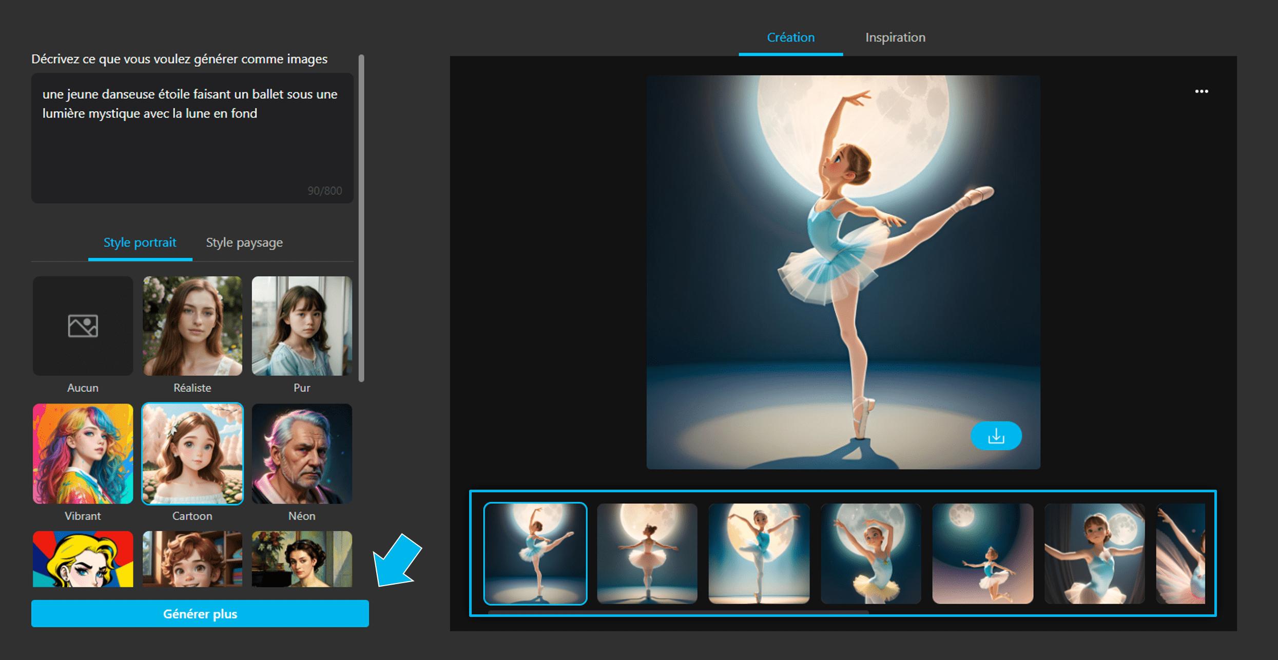 Créer un dessin ia avec generateur d'image