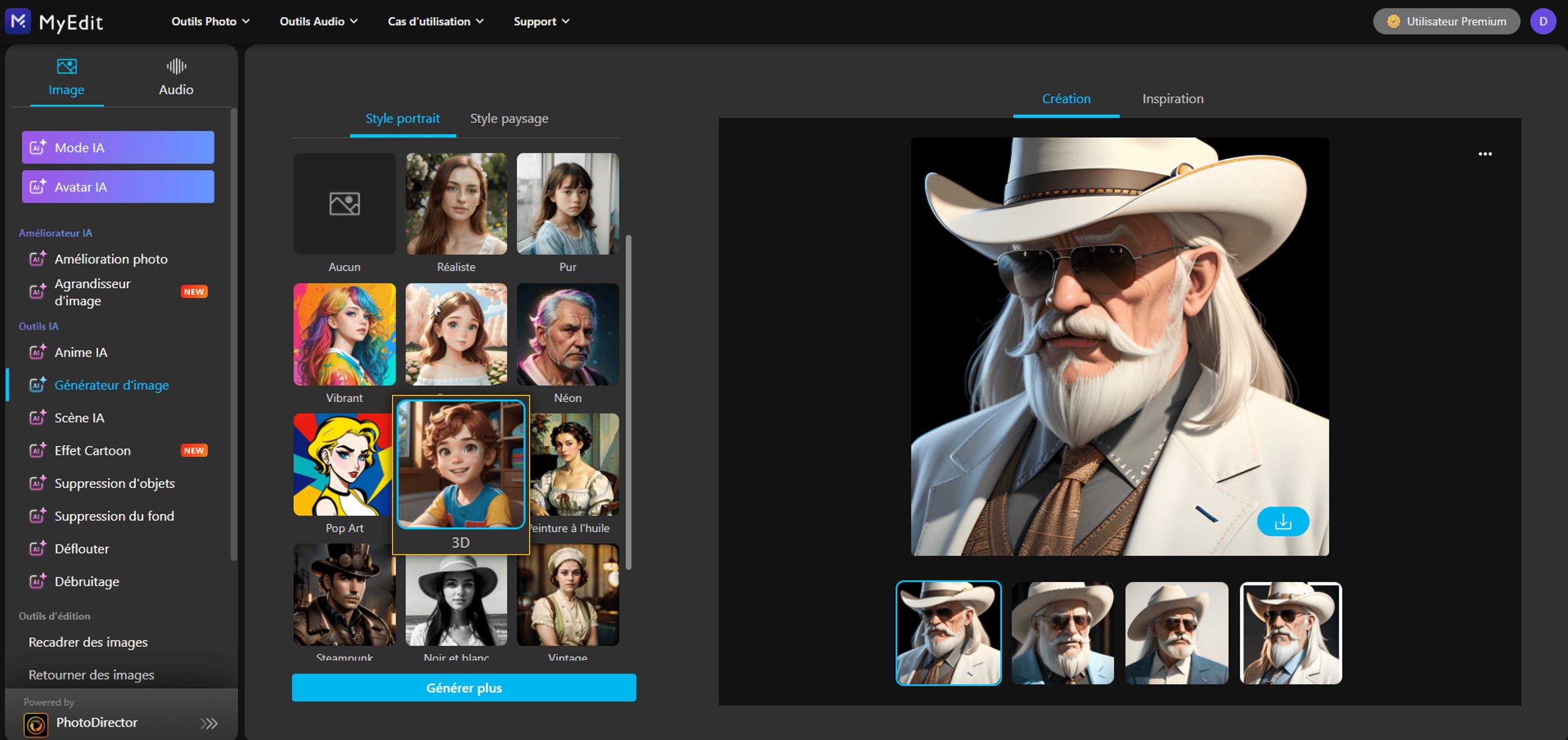 Créer un personnage ia avec generateur d'image