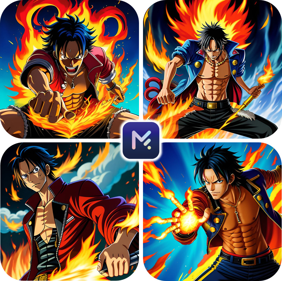 MyEdit - Exemple de Fan Art d'Ace créés avec MyEdit