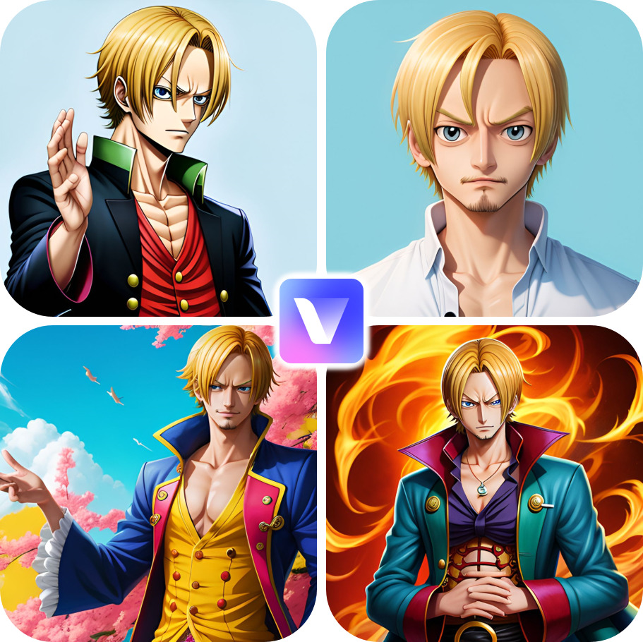 MyEdit App - Exemple de Fan Art de Sanji créés avec MyEdit App