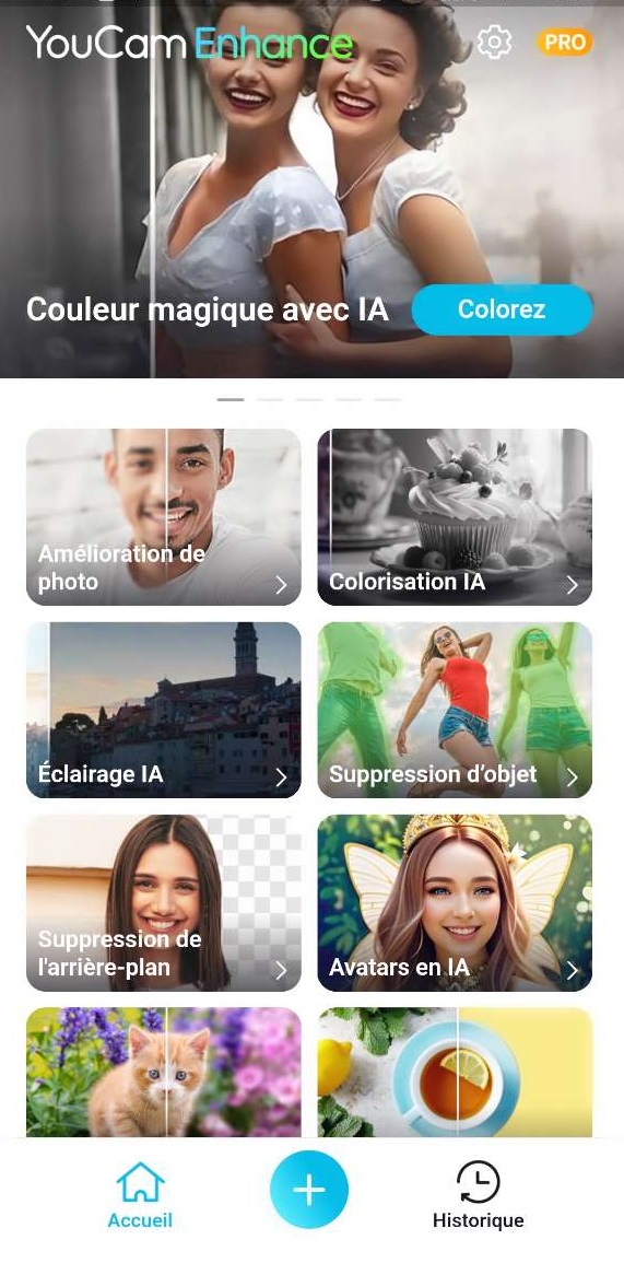 Restaurer une photo ancienne avec YouCam Enhnance