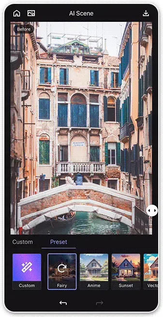 MyEdit App - Reimmagina un'immagine preesistente