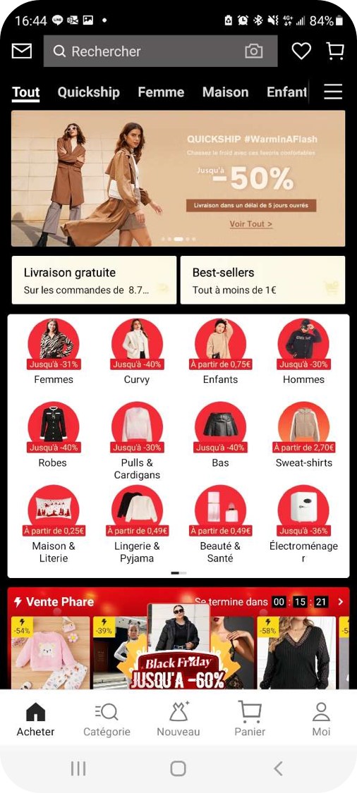 SHEIN - Top 4 application de mode