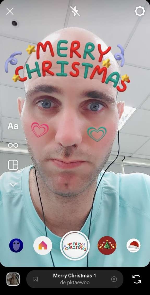 filtres noël instagram