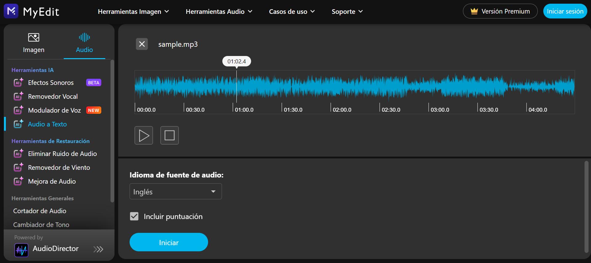 MyEdit - La mejor solución online para convertir voz a texto