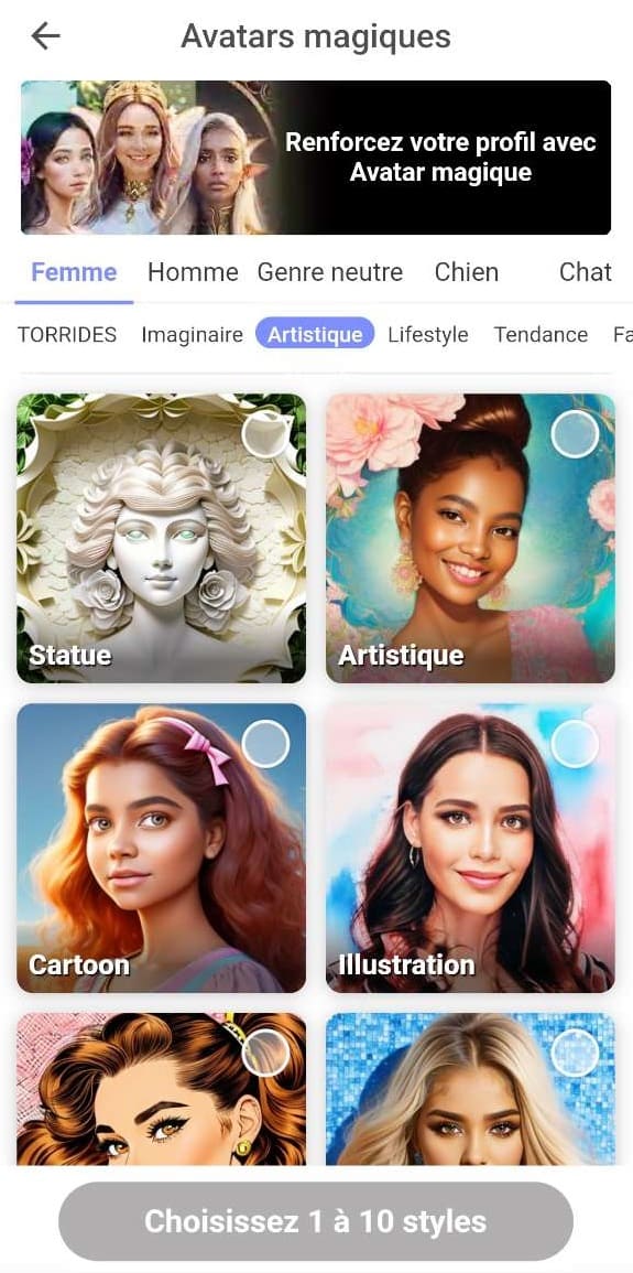 YouCam Perfect - Générateur de photo de profil via IA