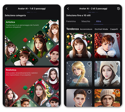 PhotoDirector - Crea avatar di Natale