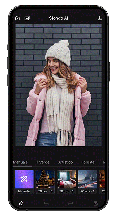 MyEdit App - Crea uno sfondo di Natale per la tua foto