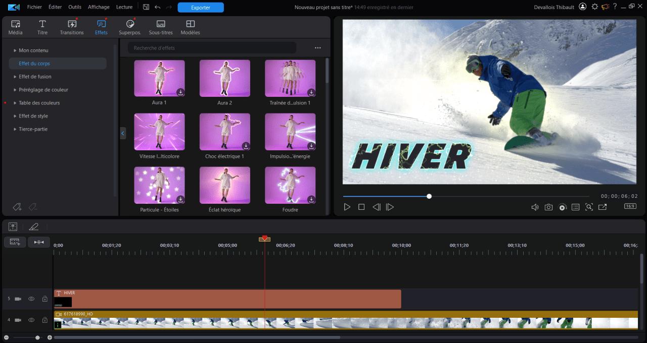 PowerDirector interface - logiciel de montage video intuitif