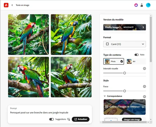Adobe Firefly - 3e Meilleure alternative gratuite à Midjourney pour créer des images très réalistes