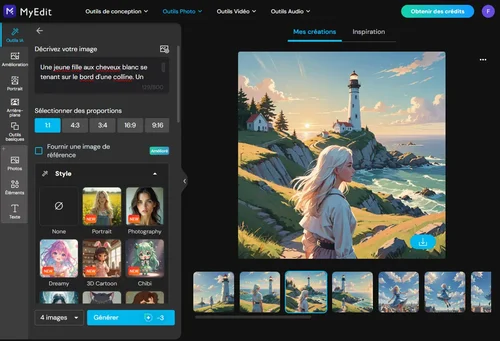 MyEdit - 1E Meilleure alternative gratuite à Midjourney