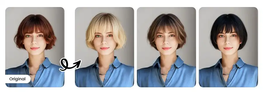 Vivid Glam - Prueba cortes de pelo con IA al instante