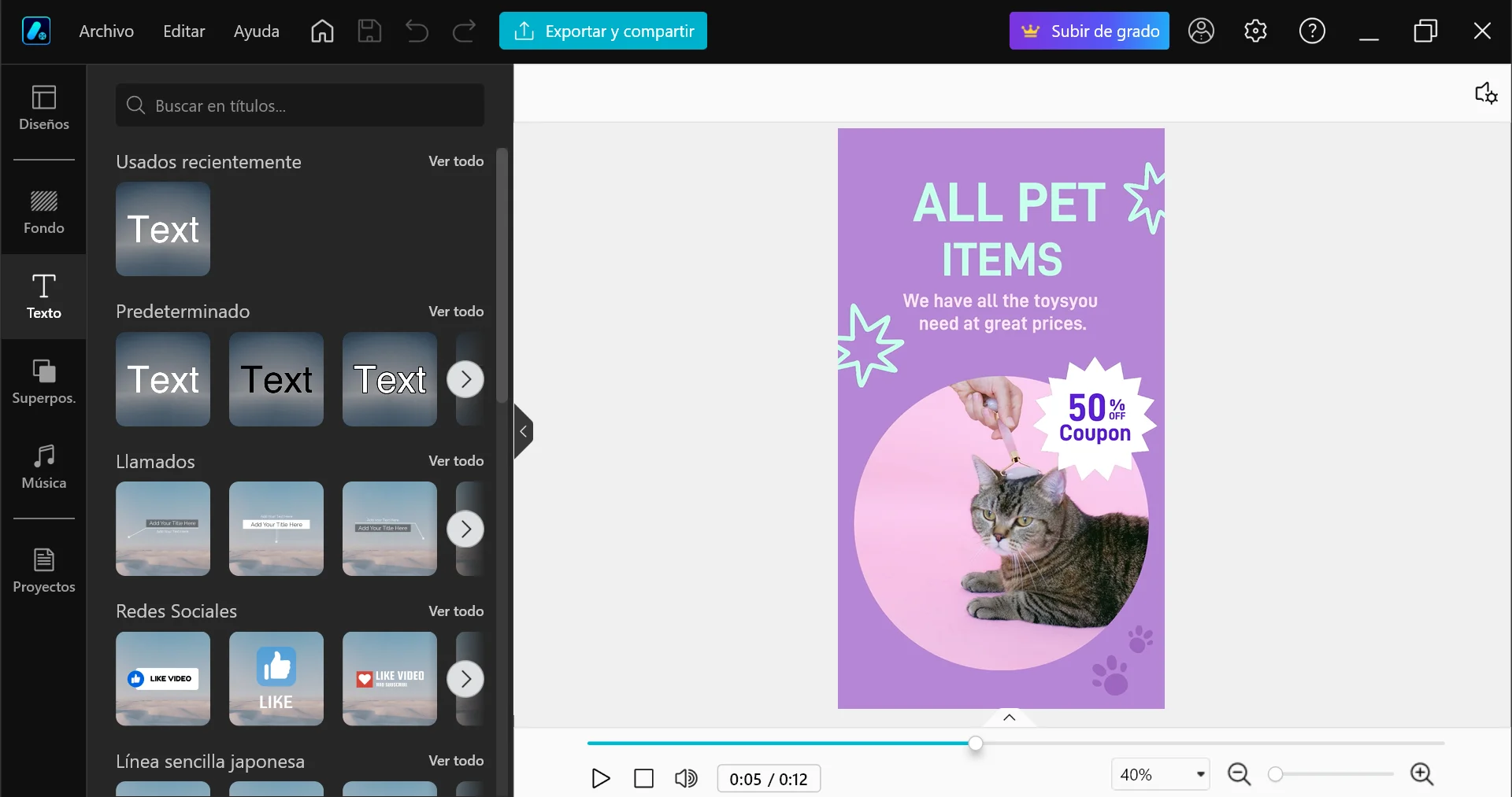 Promeo - La mejor alternativa a Canva gratis disponible en Windows