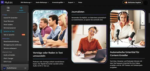 Audio transkribieren mit MyEdit