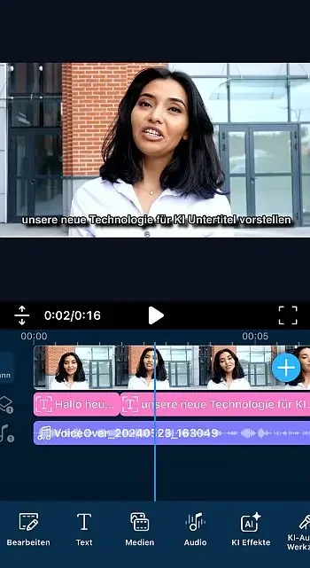 PowerDirector wandelt Audio in Text um