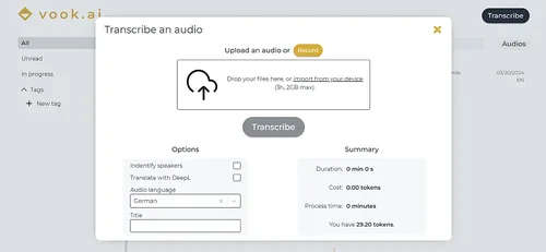 Vook.ai Transkription