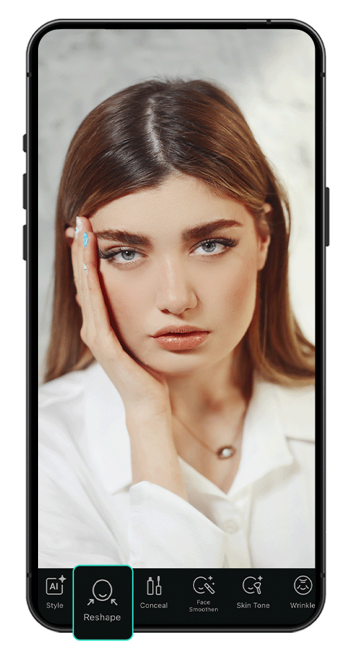 PhotoDirector - Changer la forme du visage